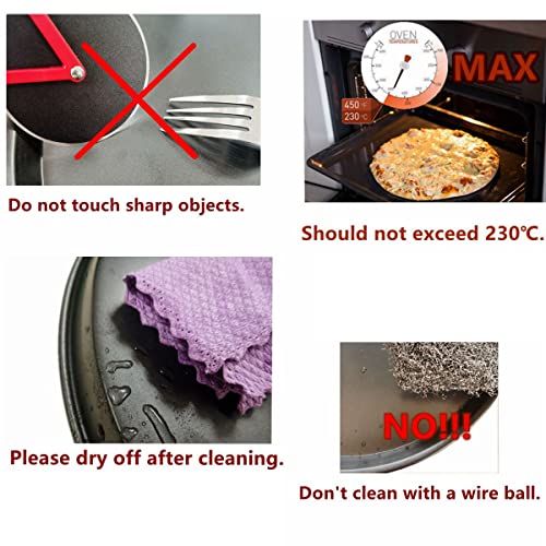 Oddier 14Inch Nonstick Pizza Pan，Carbon Steel Baking Oven Pizza Tray Pie Pans #TOP2