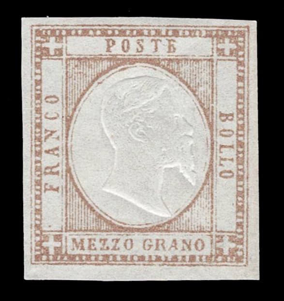 Mezzo Grano SAS.18e MNH 1861 de las Provincias Napolitanas para coleccionistas