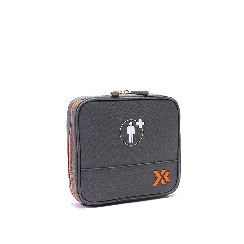 XMING Pecho de la Medicina del Recorrido al Aire Bolso médico del hogar Mini Material Sanitario Bolsa pequeña Caja Portable de la Medicina (Color : Gray, Size : 16 * 5 * 14cm)