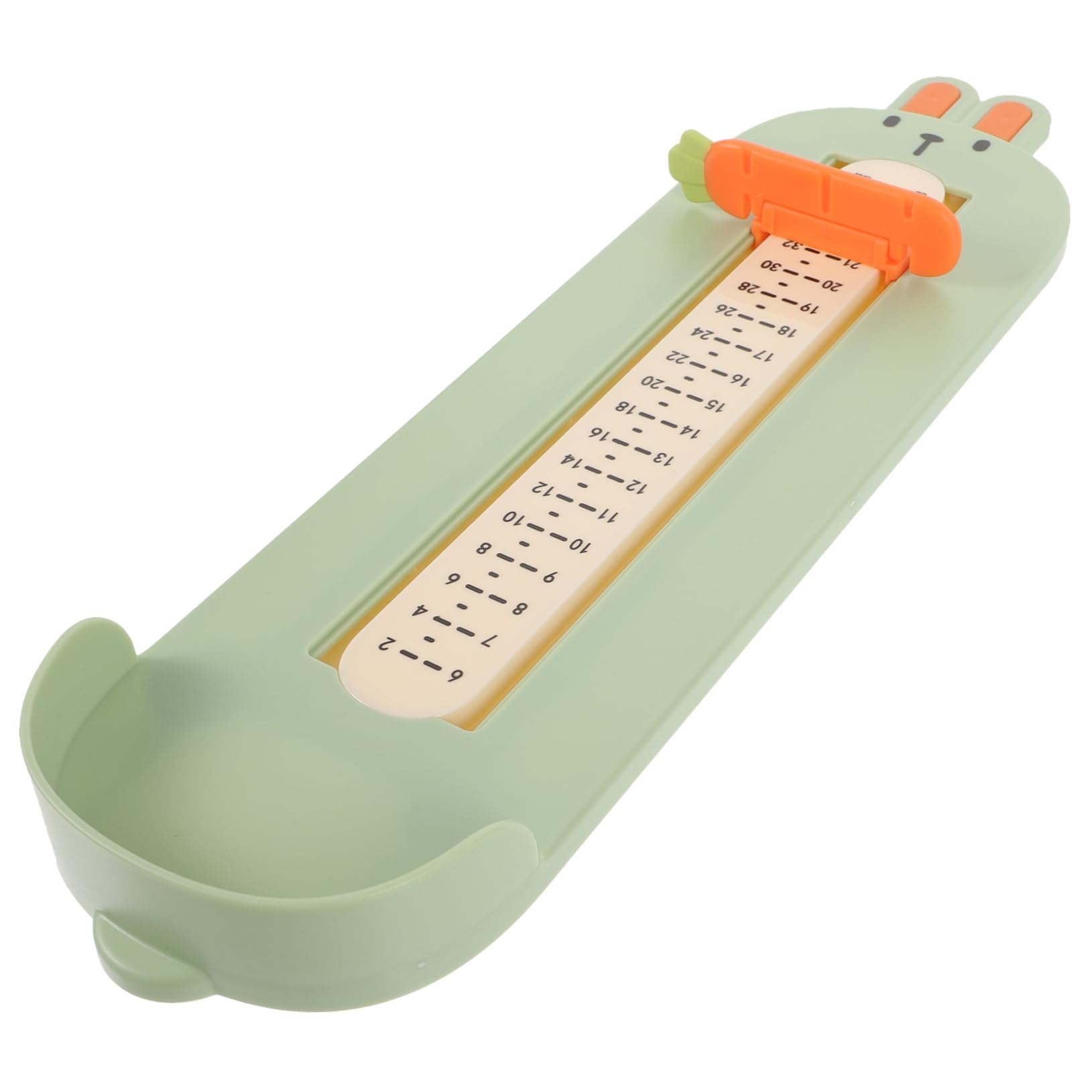 LIFKOME Mesure Pied Garçon et Filles Taille Francaise Outil de Mesure Précis en Plastique Abs Vert Jauge de Pied Cartoon pour Mesurer la Maison