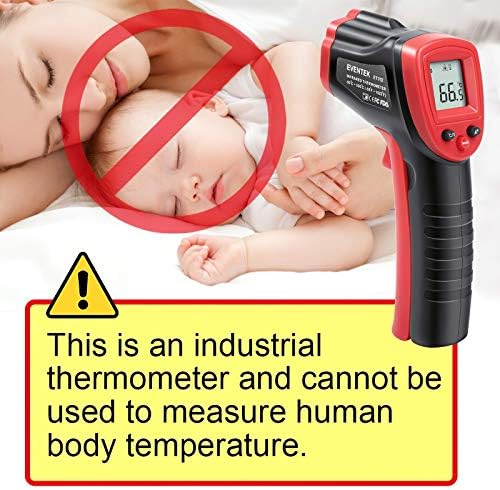 Eventek Infrared Thermometer Ir Laser Thermometer Non Contact Digital Temperature Gun 50a A C 550a A C 58a A F 1022a A F Red Black Buy Online At Best Price In Uae Amazon Ae