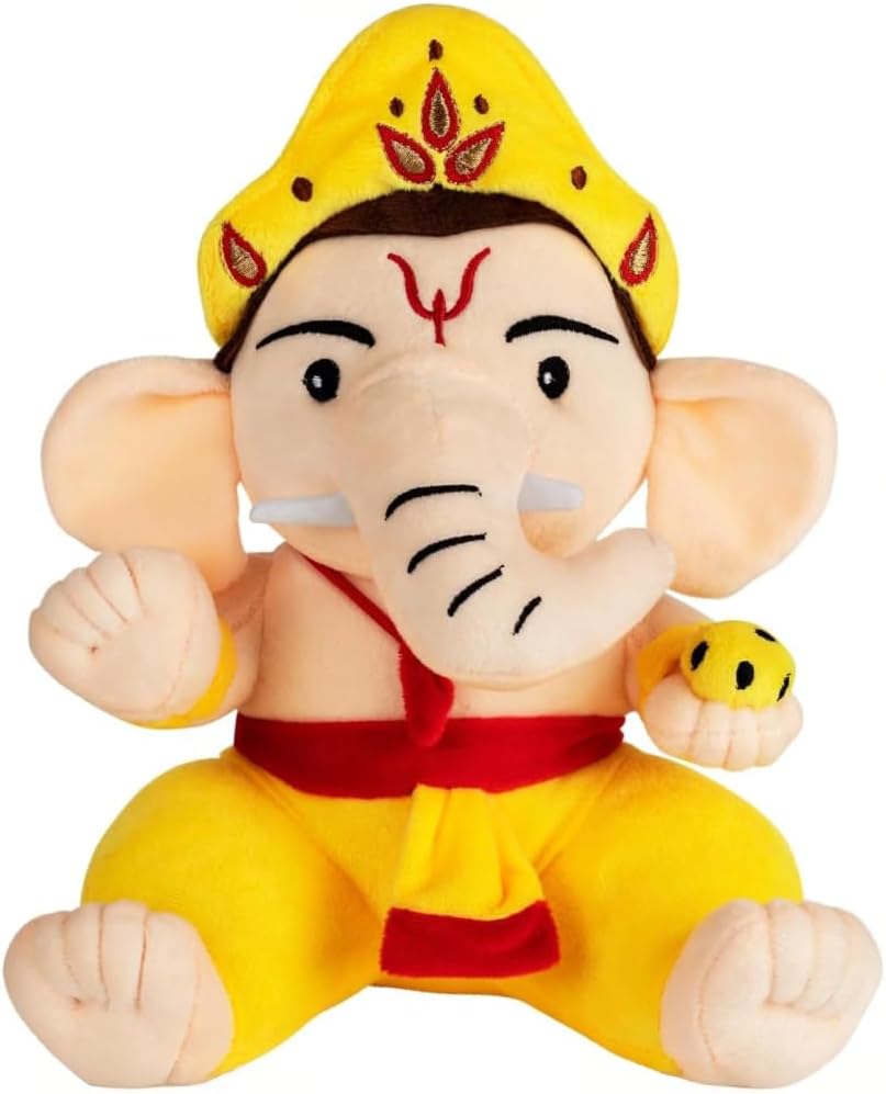 Ganesha Rakhi For Soft Plushy For Hindu Festival Gift With Rakshabandhan India Festival Rakhdi Ganesha Miniature Model For Boys Rakhdi Fancy Raki for Bhaiya/Bhabhi/Siblings Rakshabandhan Special Rakhi
