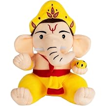 Ganesha Rakhi For Soft Plushy For Hindu Festival Gift With Rakshabandhan India Festival Rakhdi Ganesha Miniature Model For Boys Rakhdi Fancy Raki for Bhaiya/Bhabhi/Siblings Rakshabandhan Special Rakhi