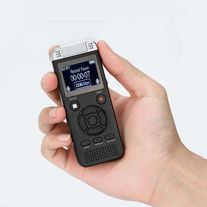 Image of Professional Noise Reduction Digital Voice Recorder, 32GB Storage, MP3 /WAV Recording, Voice Activation, 80 Hours Battery Life, LCD Screen, USB Flash Drive & Call Recording