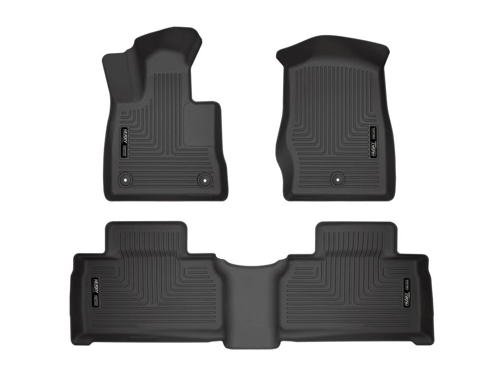 Husky LinersWeatherbeater Series | Front & 2nd Seat Floor - Black 99321 Fits 2020-2022 Ford Explorer w/Floor Console 4 Pcs