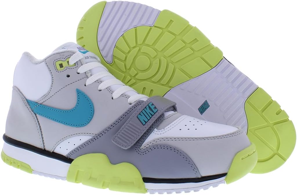 Nike Men's Air Trainer 1 "Citron Wht/Teal Nebula-Neutral Grey (FQ8828 100) - 10