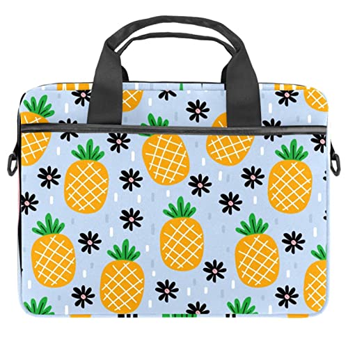 Sacoche ordinateur portable 13" 13.3" 14.5" housse bandoulière ananas noir