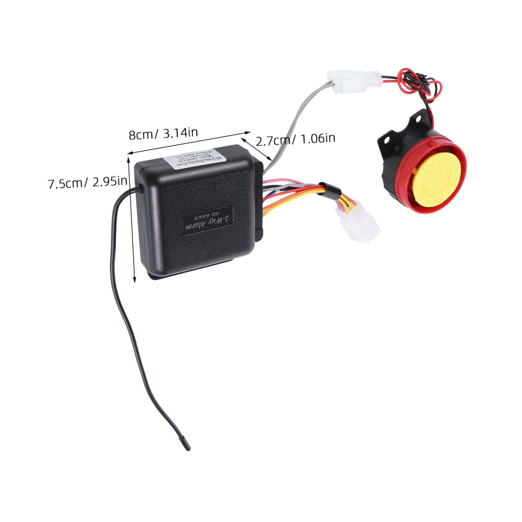 HEMOTON Système D'alarme Alarme de Vibration Bidirectionnel Abs et Cuivre, Détection Longue Distance Large Portée de Réception, Installation Facile Antivol pour Moto et Motorbike Usage