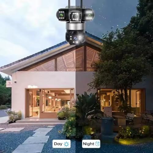 Image of Eyetech 3MP WiFi Light Bulb Camera for Home Indoor | 360 View | Full HD | Color Night Vision |M (3 Lens Solar)