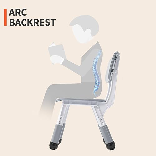 Miniatura 5 de UNICOO Silla para niños, silla de aula para niños adecuada para el aula familiar, preescolar, guardería, sala de juegos, silla infantil de altura