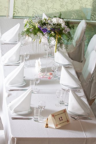 Springrose Ecoluxe 90 X 156 Inch Rectangular White Tablecloth 10 Set | Sleek & Elegant Touch, Crease & Wrinkle Resistant Polyester | For Wedding Receptions, Banquets, Restaurants, Showers, And Parties #TOP7