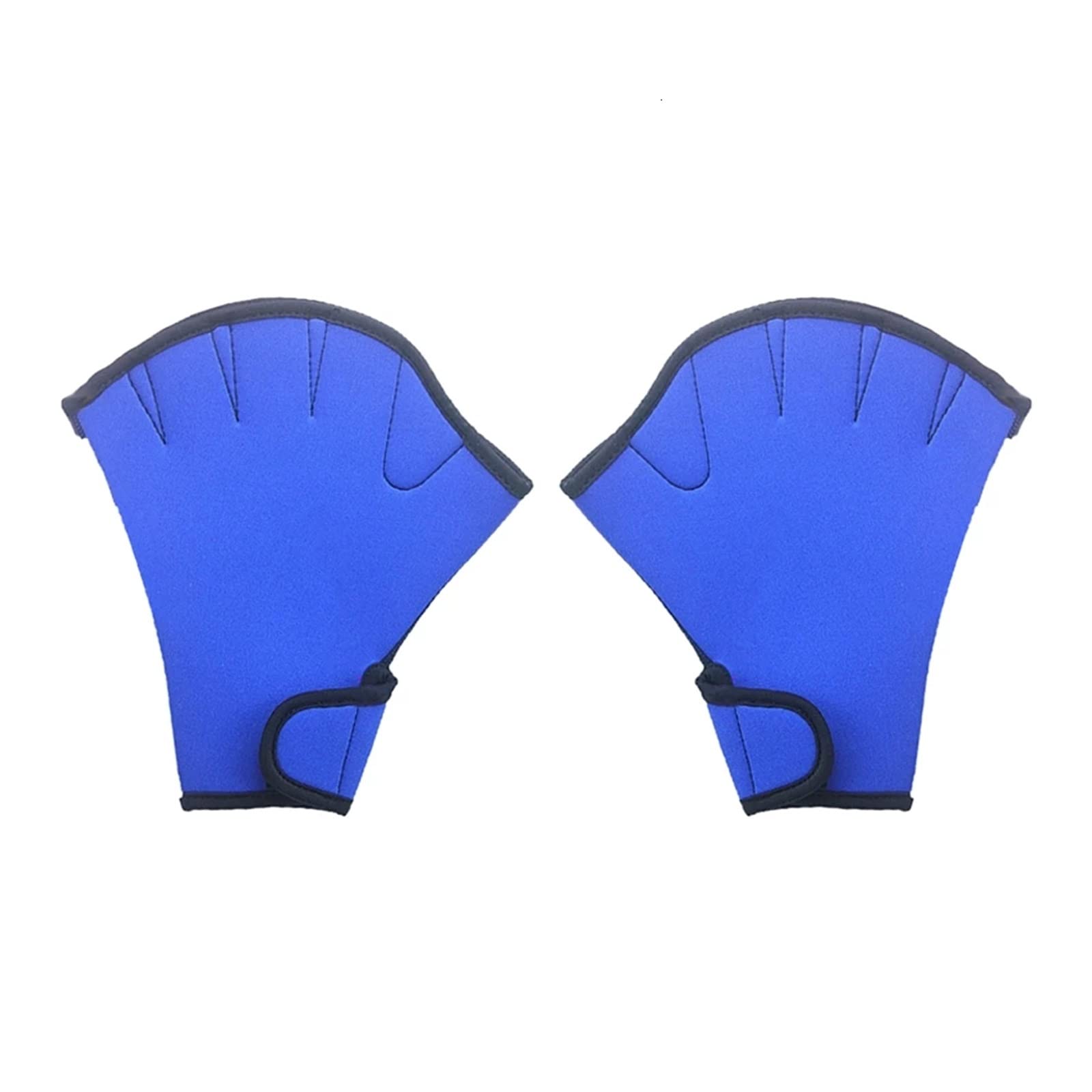 1 para rękawiczek do pływania Aquatic Fitness Wodoodporne rękawiczki treningu wiosłowego bez palców surfowania i wiosłowania(Blu,L)