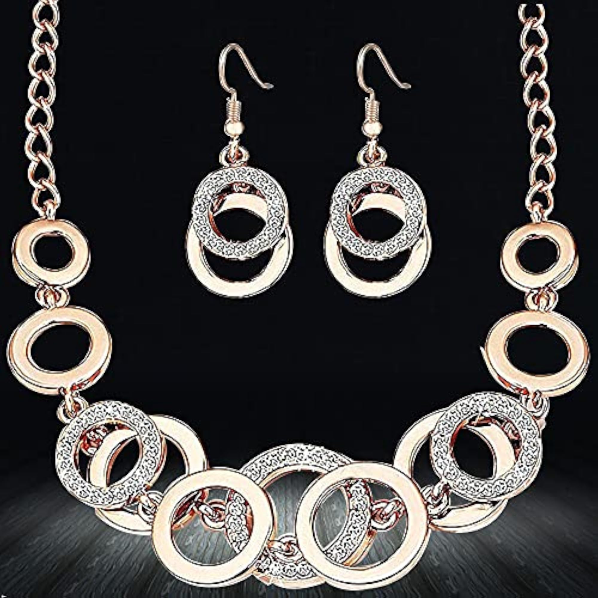 Crystal Necklace Set with Earrings for Women