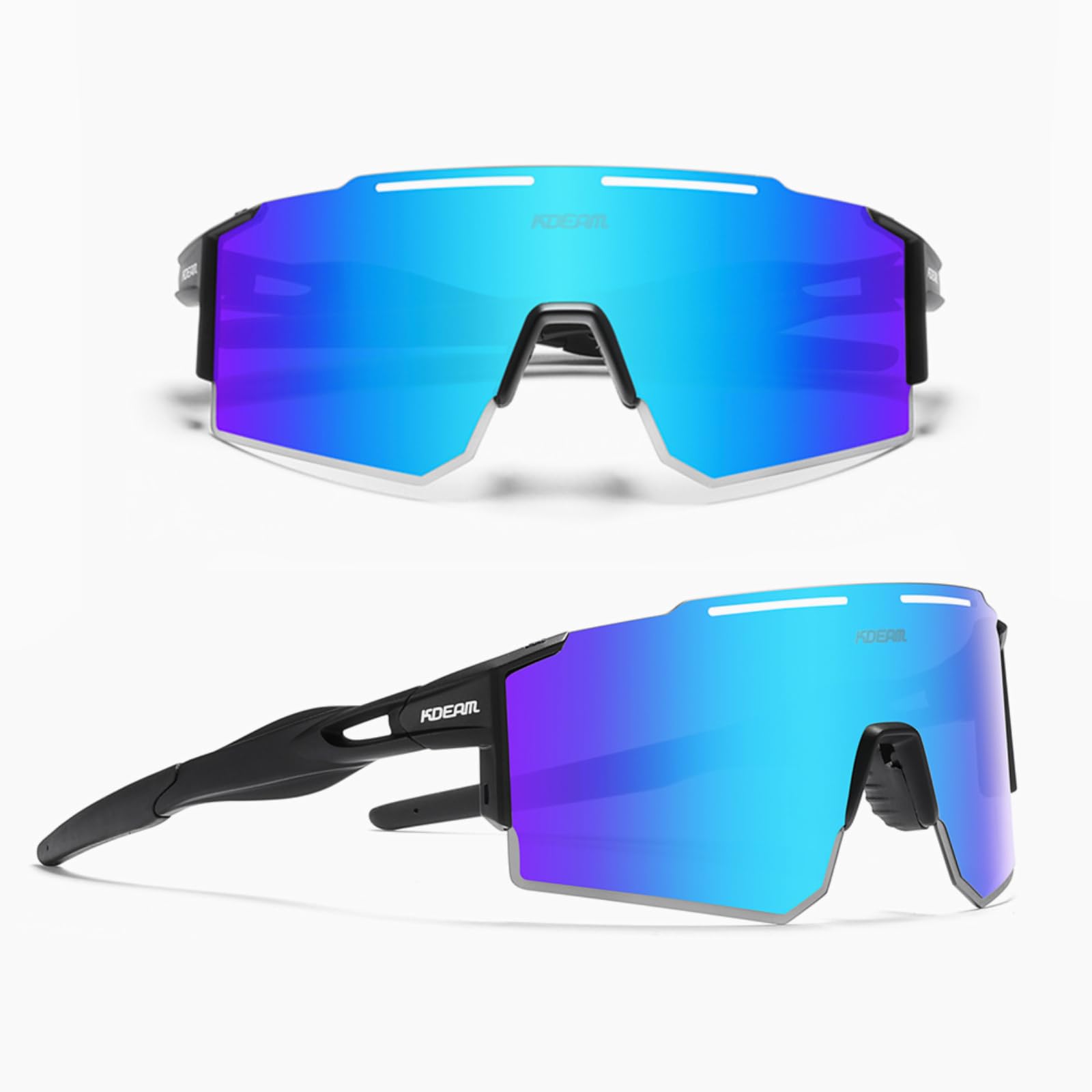 GoHZQ Polaryzacyjne sportowe okulary przeciwsłoneczne dla mężczyzn i kobiet, polaryzacyjne okulary przeciwsłoneczne z ochroną UV400, TR90, superlekkie oprawki, do jazdy na nartach, biegania