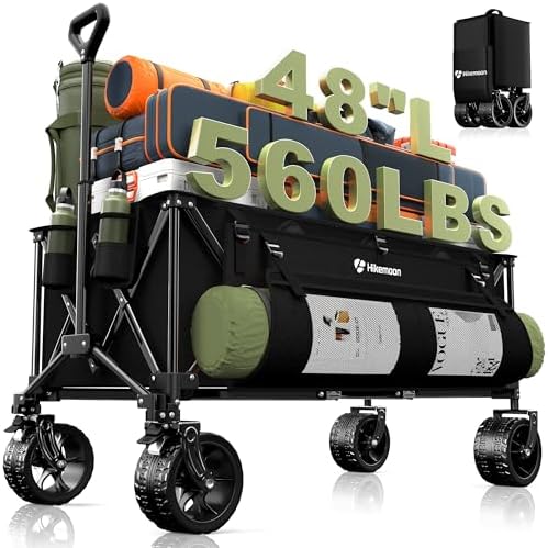 Hikemoon Extra Large Wagons Carts Foldable, 300L Capacity Collaps...