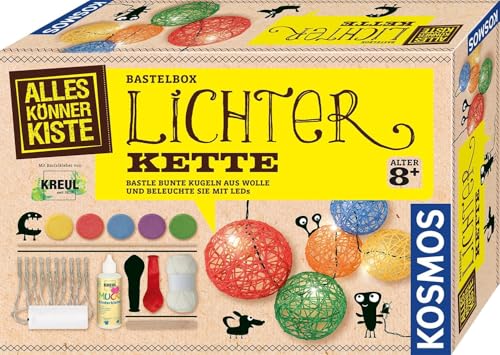 Kosmos 604288 AllesKönnerKiste Lichterkette zum Selbermachen, DIY-Bastelset für Mädchen und Jungen ab 8 Jahren, Geschenk-Set für den Kindergeburtstag, Basteln für Kinder