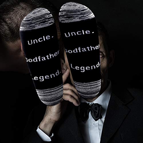 LEVLO Godfather Uncle Socks Godfather Gifts Uncle Godfather Legend from Godchild Baptism Christening Gift4