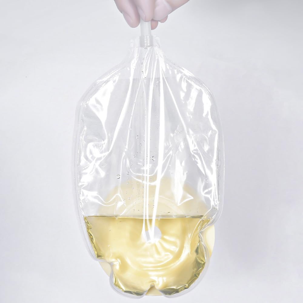 10 Bolsas de urostomía de una Sola Pieza, Bolsas de estoma drenables antifugas para el Cuidado del estoma de ileostomía de colostomía, diseño antirreflujo