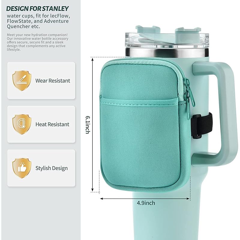 Borsa Per Bottiglia D'acqua Per Bicchiere Stanley Da 40 Once Portaborraccia Con Custodia A Tracolla E Tasca Per Telefono Per Accessori Stanley Cup