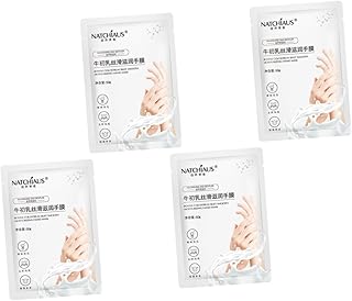 Beaupretty 4 Peças Luvas Esfoliantes Hidratantes Para As Mãos Spa Luvas Hidratantes Para As Mãos Nicotinamida Esfoliante Branco Para As Mãos Luvas Hidratantes Para As Mãos Suprimentos Para
