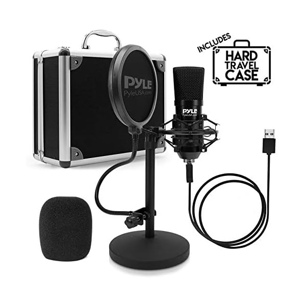 Usb Microphone Podcast Recording Kit Audio Cardioid Condenser
