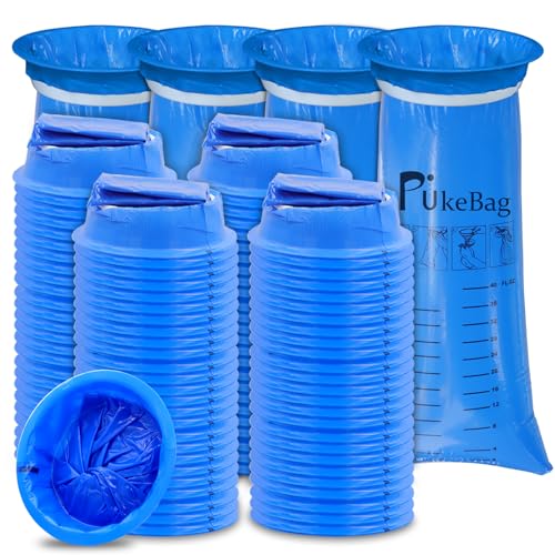 Vomit Bags Disposable 100 Pack Emesis Bags for Car, Puke Nausea Bag for Travel Motion Sickness, Car