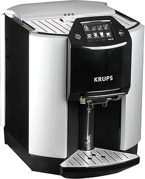 Krups Espresseria EA9010 Bean to Cup Coffee Machine, Silver, Black, 17 Drinks, Self Cleaning, Touch Screen