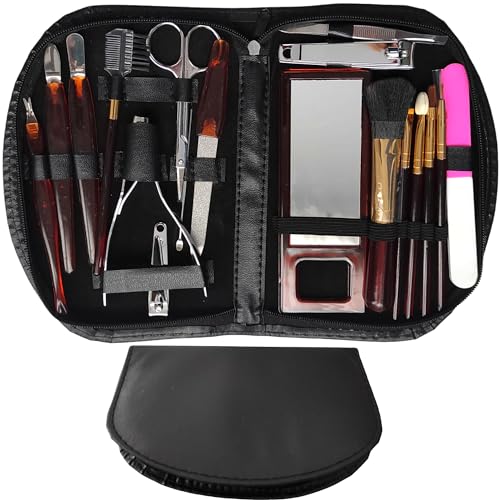 Cortauñas. Estuche de Manicura Para Toda la Familia (18 Piezas). Kit para Uñas. Set de Manicura, Pedicura y Maquillaje Unisex. Esterilizador de Manicura. Belleza y Salud e Higiene.