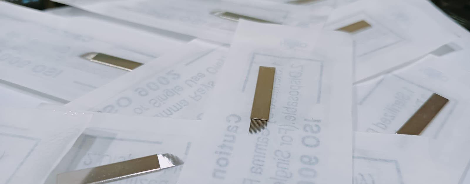 TTS Microblading Metal Blade For Permanent Make-up For Eyebrow (14F Size) Pack Of 10Pcs