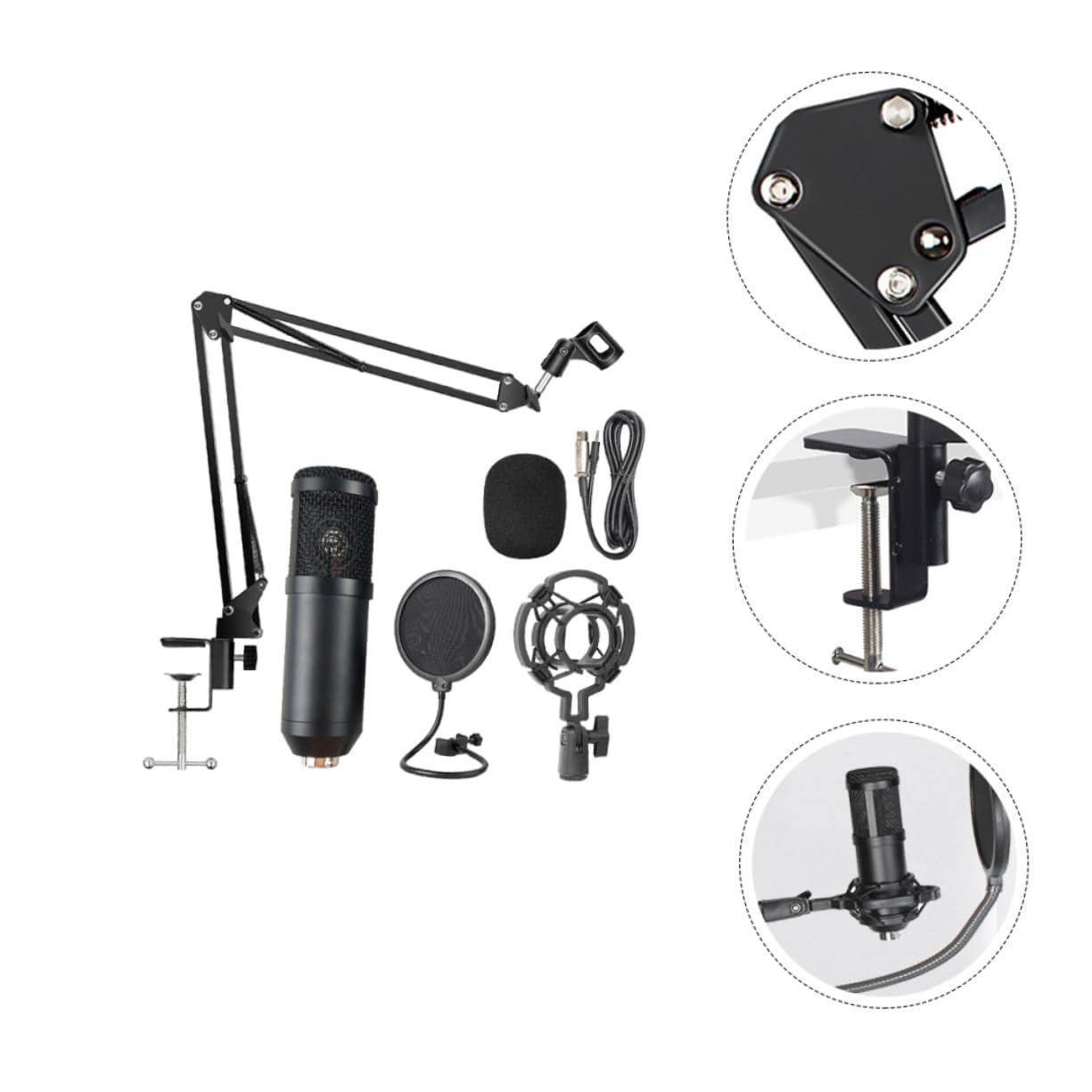 Gatuida Microphone USB à Condensateur de Diffusion Bm800 pour Streaming
