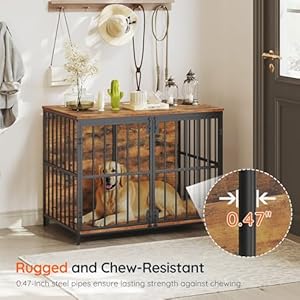 Hoobro386dogcratefurniturewoodenindoordogkenneldecorativedogcrateendtablechewresistantheavydutydogcrateforsmallmediumdogrusticbrownandblackbf100gw03  Urban Country Home Decor Hoobro 386 dog crate furniture wooden indoor dog kennel decorative dog crate end table chew resistant heavy duty dog crate for smallmedium dog rustic brown and black bf100gw03  urban country home decor
