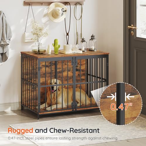 Hoobro386dogcratefurniturewoodenindoordogkenneldecorativedogcrateendtablechewresistantheavydutydogcrateforsmallmediumdogrusticbrownandblackbf100gw03  Urban Country Home Decor Hoobro 386 dog crate furniture wooden indoor dog kennel decorative dog crate end table chew resistant heavy duty dog crate for smallmedium dog rustic brown and black bf100gw03  urban country home decor