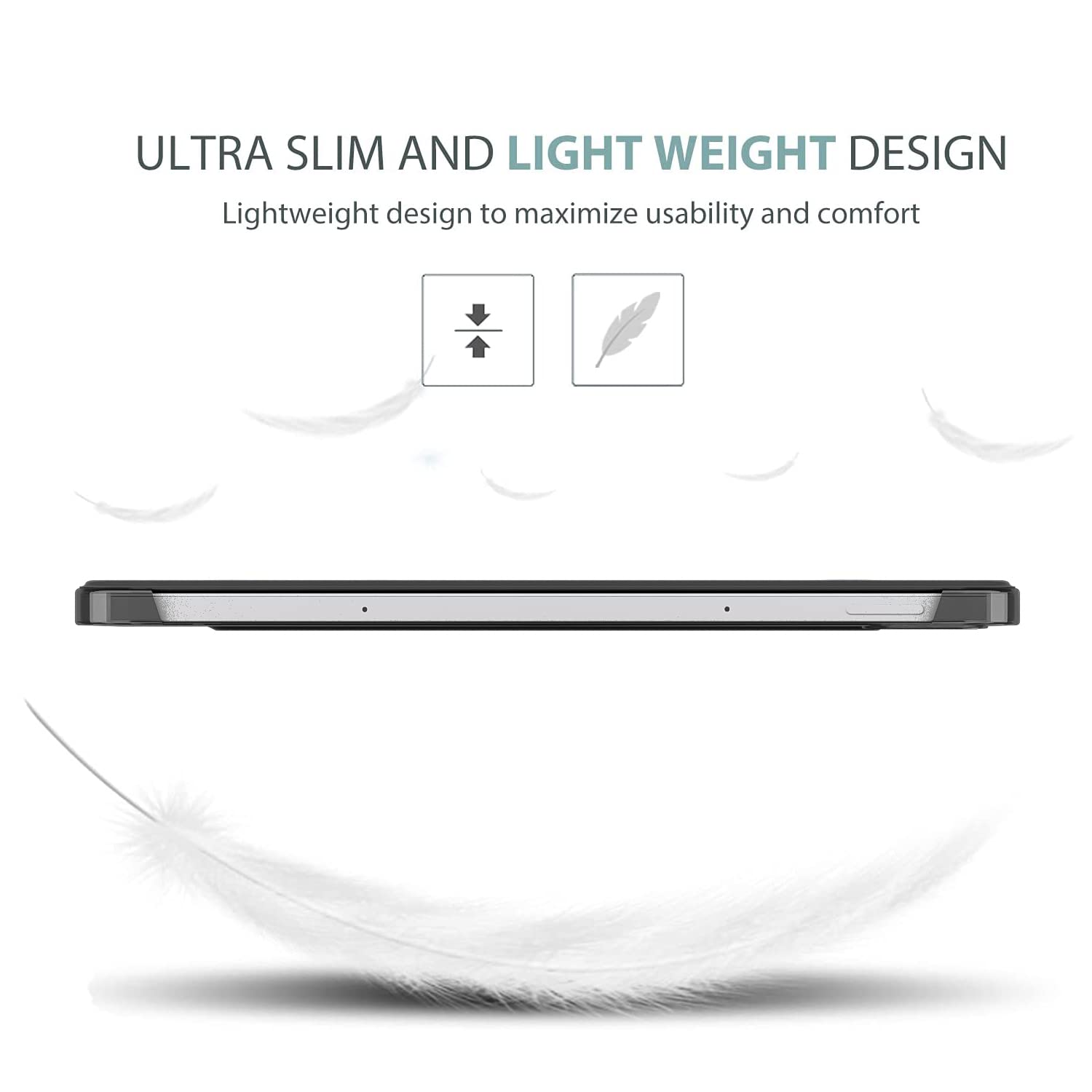 MOCA Translucent Back Flip Case for Xiaomi Pad 5 / Pad 5 Pro 11 Folio Flip Cover Protective Slim Case for Xiaomi Mi Pad 5 /Pad 5 Pro 11" (Black) — Amazon image 4