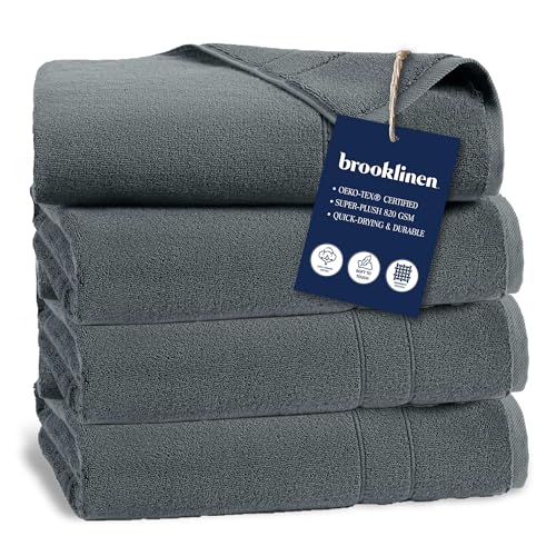 Brooklinen Super-Plush Turkish Cotton Bath Towel Set - Includes 4...