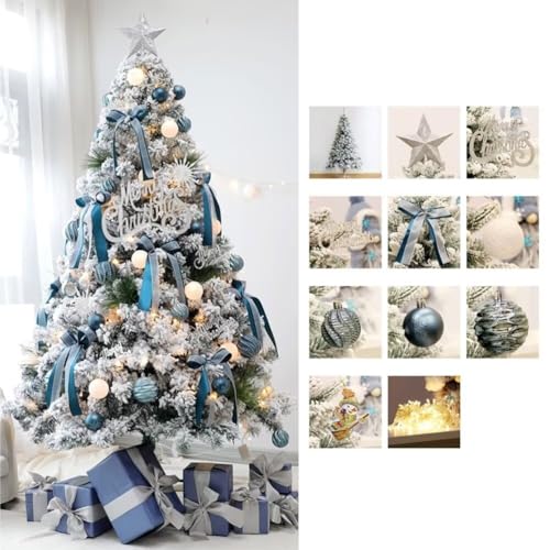 クリスマスツリー 180cm ブルー 雪化粧