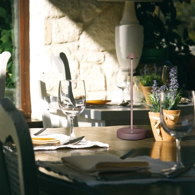 Cordless Table Lamps,Rechargeable Led Touch Bar Lamp, Portable Battery Desk Lamp,2 Level Brightness Dimmable Night Light,Minimalist Design, for Living Room/Restaurant/Couple Dinner/(Rust) 3 511y2ZdLj1L. AC