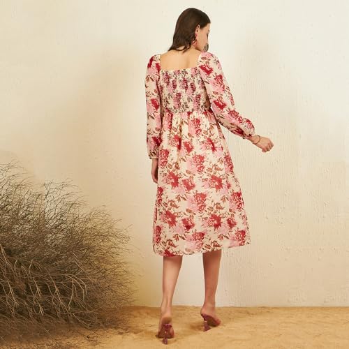 Image of Rare Women's Georgette A-Line Midi Dress