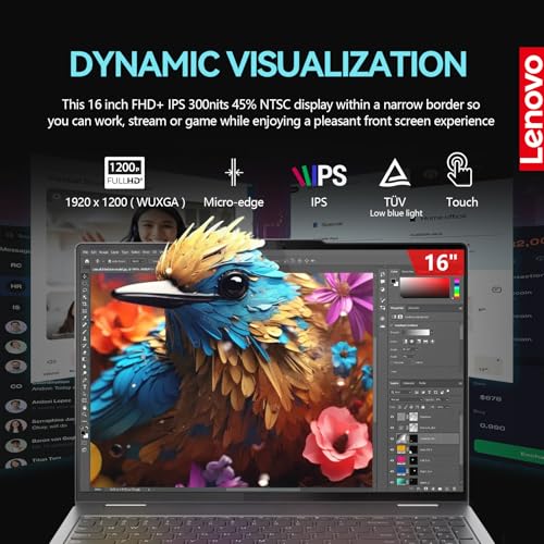 Image of Lenovo Yoga 7i 2 in 1 Laptop Touchscreen, 16 inch FHD+ 360 Foldable Touch Screen Convertible, Intel Core Ultra 7, Windows 11 Laptop PC, Backlit 10-Key, Fingerprint (16GB DDR5 RAM| 512GB SSD)