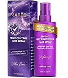 MAREE 10-in-1 Heat Protection Spray for Hair – Heat Protectant for Hair with Keratin, Collagen & Argan Oil – Frizz Control Hair Spray Women Care Product – Anti Frizz Protector de Calor para el Cabello