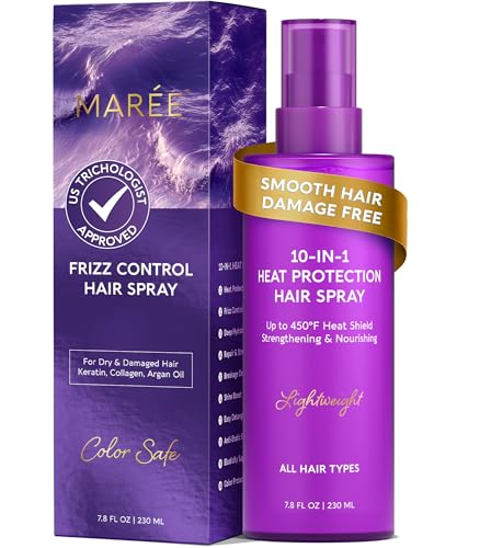 MAREE 10-in-1 Heat Protection Spray for Hair – Heat Protectant for Hair with Keratin, Collagen &...