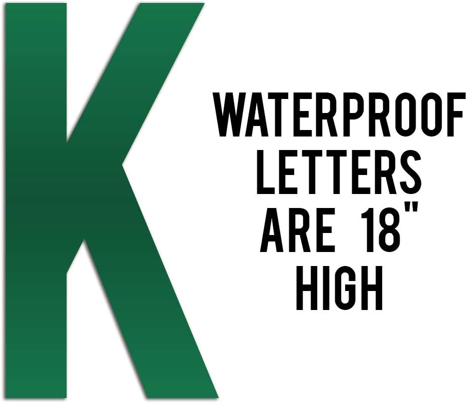 VictoryStore Yard Letters: Alphabet Yard Decoration, Bebas 18 Inch High, 26pcs Stakes Included (Green Corrugated Plastic 13078)