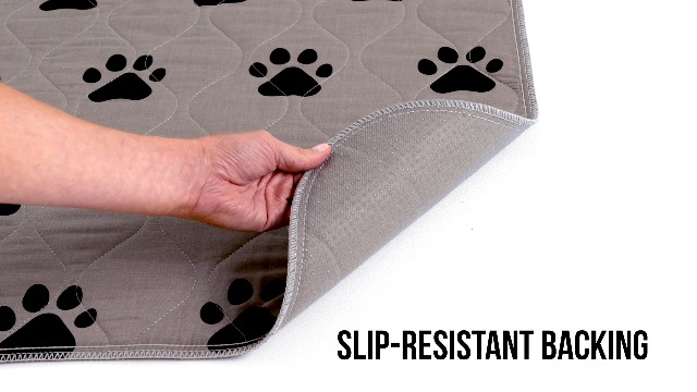 GORILLA GRIP Washable Puppy Pads, Slip Resistant Dog Crate Mat, Waterproof Cloth Pee Pad for Training Puppies in Playpen, Reusable Pet Incontinence Blanket, Protects Sofa, Furniture, Floors, 18x12