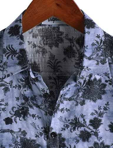 Image of VATPAVE Mens Casual Hawaiian Floral Shirts Short Sleeve Button Down Tropical Shirts Beach Summer Shirts