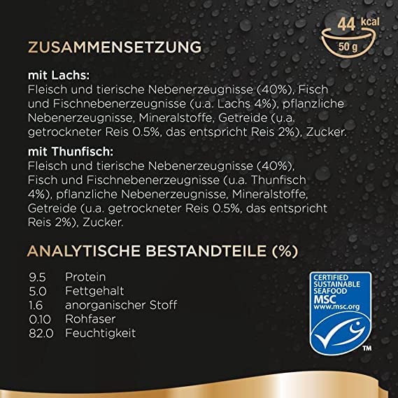 Sheba Fresh Cuisine Taste of Tokyo - Hochwertiges Katzen Nassfutter - Thunfisch und Lachs (MSC) - Im praktischen Protionsbeutel - 12 x(6 x 50g)