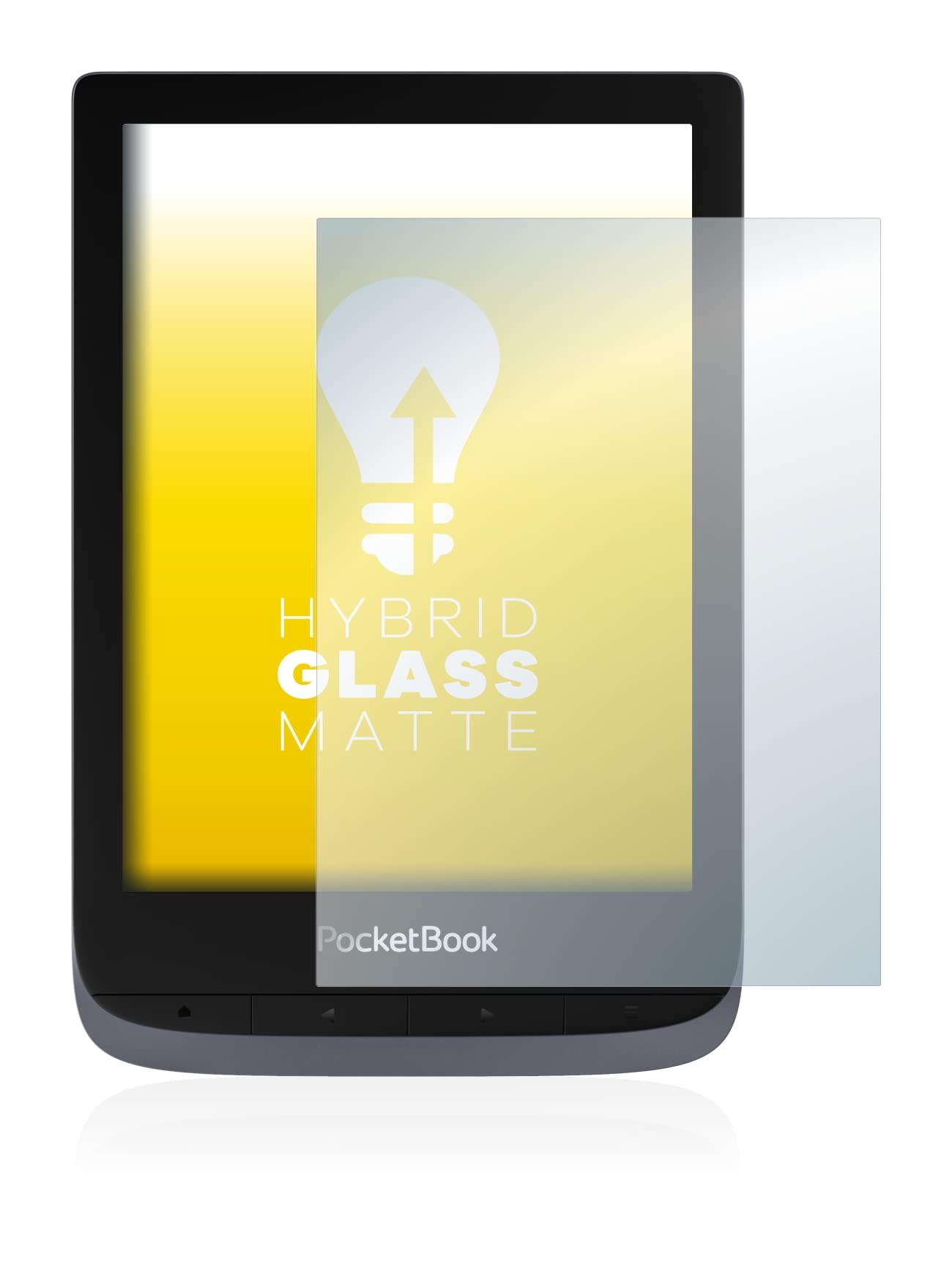 upscreen Matte Screen Protector Glass Film compatible with PocketBook Touch HD 3 - Anti-Glare, Anti-Fingerprint, 9H Glass Protection