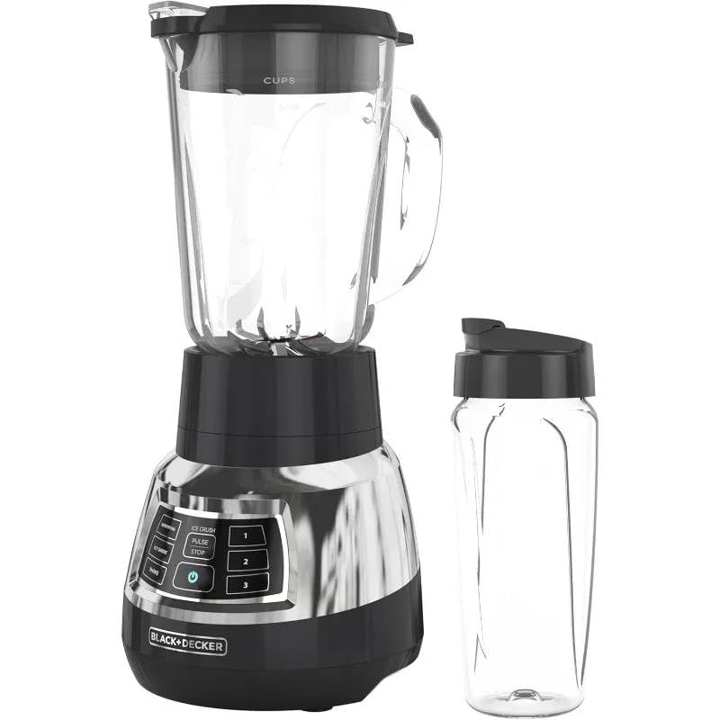 Mann Mart‚Powerful Quiet Stainless Steel Blender for Smoothies, Soups & More - Cyclone Glass Jar, Easy Cleaning-picture-15