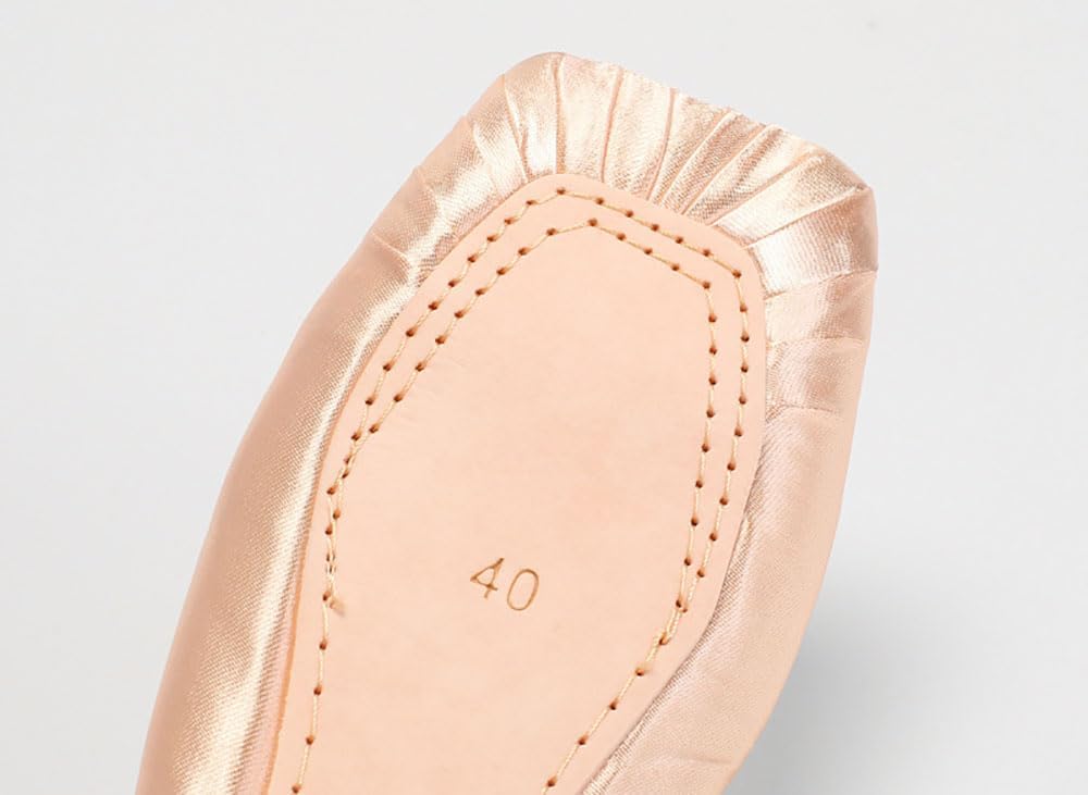 Girls Ballet Shoes Satin Pointe Shoes with Ribbon Professional Ballet Flats Dance Slippers for Little Kid/Big Kid