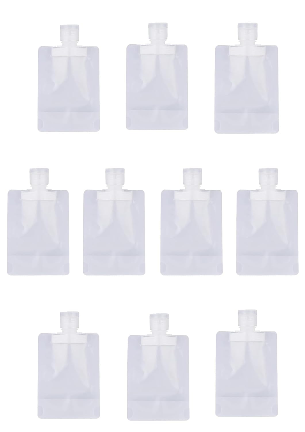 KARTAHARTA 10 pcs Makeup Fluid Packing Bag Sample Lotion Spout Pouch 30ml 50ml 100ml Portable Travel Liquid Lotion Bags Toiletries Liquid Pouches-image-28