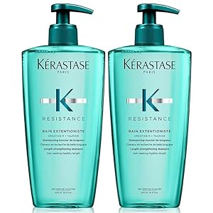 KÉRASTASE Résistance Bain Extentioniste, Shampoo für die Länge, Creatin R und Taurin, 500 ml x 2 Duo