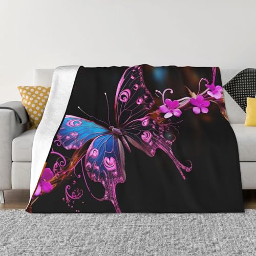 Couverture douce et chaude imprimé papillon idée cadeau idéale